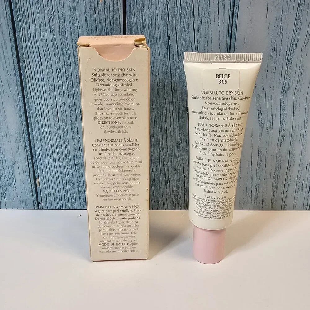 Mary Kay Full Coverage Foundation - Beige #305 - NIB - New‎ Old Stock